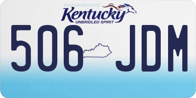 KY license plate 506JDM