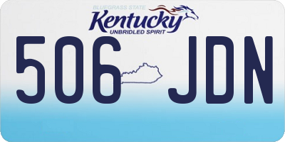KY license plate 506JDN