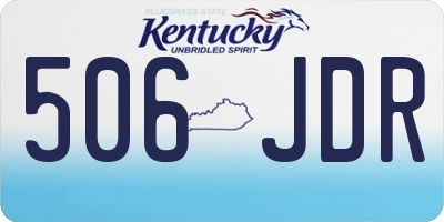 KY license plate 506JDR