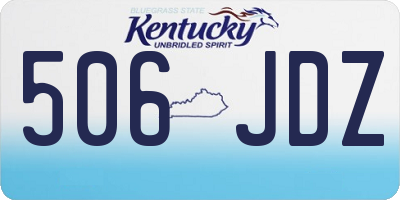 KY license plate 506JDZ