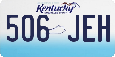 KY license plate 506JEH
