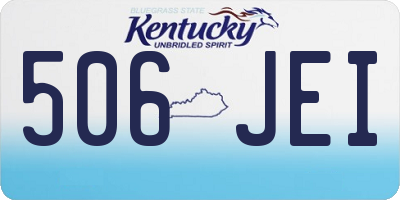 KY license plate 506JEI