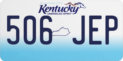 KY license plate 506JEP