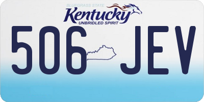 KY license plate 506JEV