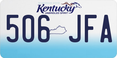 KY license plate 506JFA
