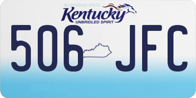 KY license plate 506JFC