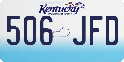 KY license plate 506JFD