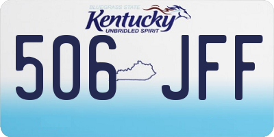 KY license plate 506JFF