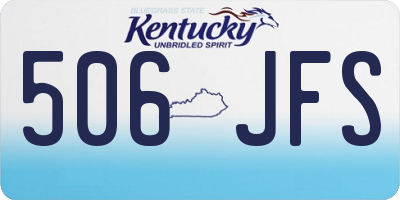 KY license plate 506JFS