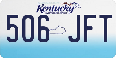KY license plate 506JFT