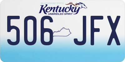 KY license plate 506JFX
