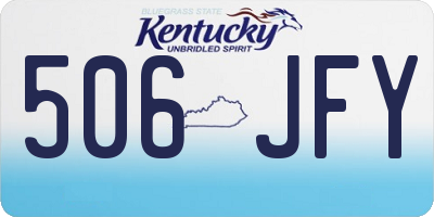 KY license plate 506JFY