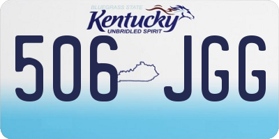KY license plate 506JGG