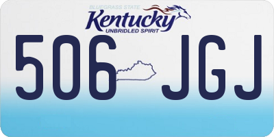 KY license plate 506JGJ