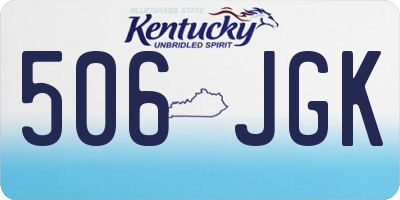 KY license plate 506JGK