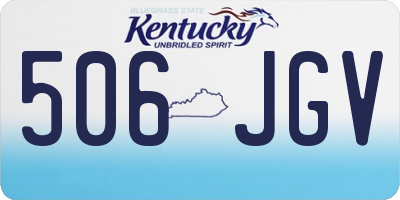 KY license plate 506JGV