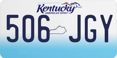 KY license plate 506JGY