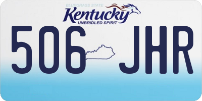 KY license plate 506JHR