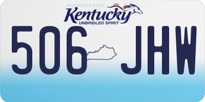 KY license plate 506JHW