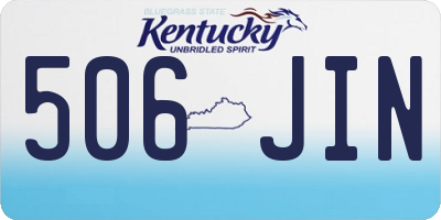 KY license plate 506JIN