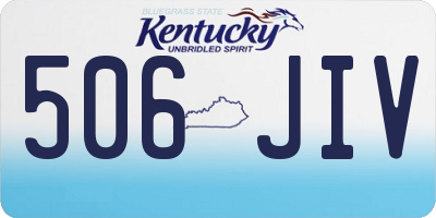 KY license plate 506JIV