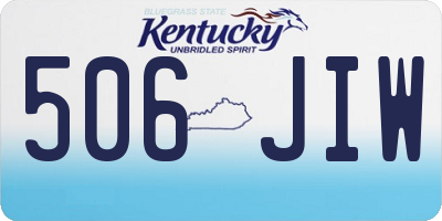 KY license plate 506JIW