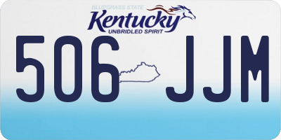 KY license plate 506JJM