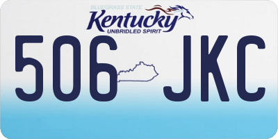 KY license plate 506JKC