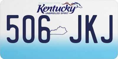 KY license plate 506JKJ