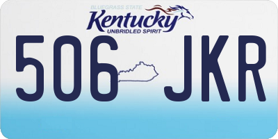KY license plate 506JKR