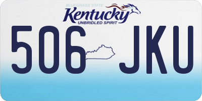 KY license plate 506JKU