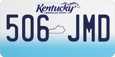 KY license plate 506JMD