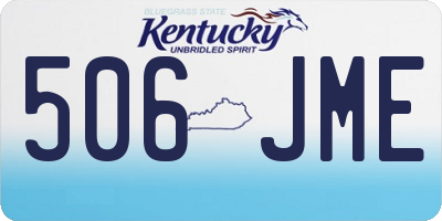 KY license plate 506JME
