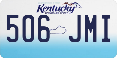 KY license plate 506JMI