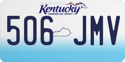 KY license plate 506JMV