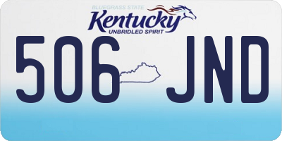 KY license plate 506JND