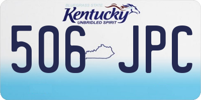 KY license plate 506JPC