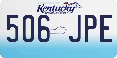 KY license plate 506JPE