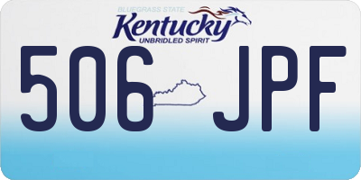 KY license plate 506JPF