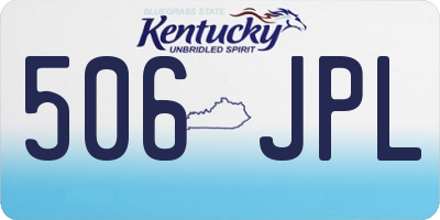 KY license plate 506JPL