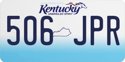 KY license plate 506JPR
