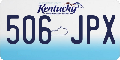 KY license plate 506JPX