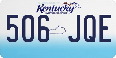 KY license plate 506JQE