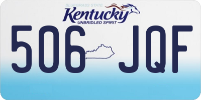 KY license plate 506JQF
