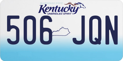 KY license plate 506JQN