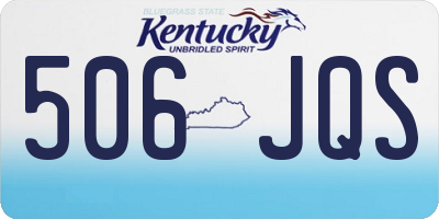 KY license plate 506JQS
