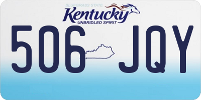 KY license plate 506JQY