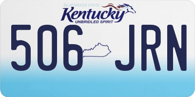 KY license plate 506JRN