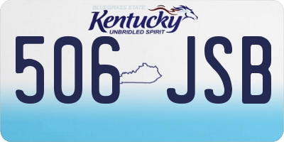 KY license plate 506JSB