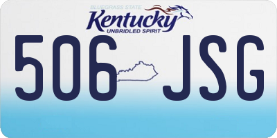 KY license plate 506JSG